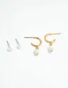 Waterproof Gold Plated Stainless Steel Pearl Dainty Earrings 2-Pack sold by lovisa