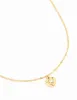 Waterproof Gold Plated Stainless Steel Cubic Zirconia Puffy Heart Necklace sold by lovisa