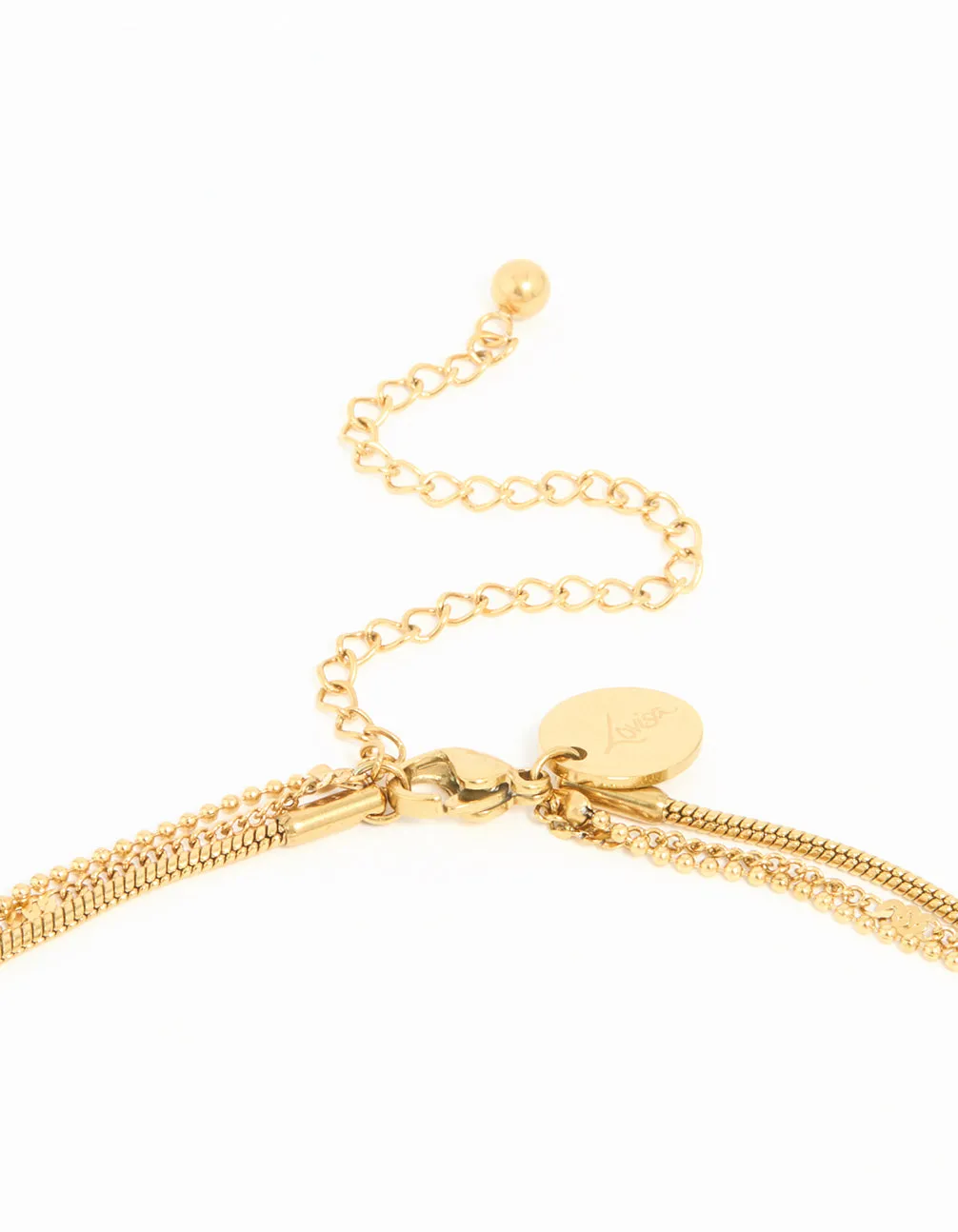 Waterproof Gold Plated Stainless Steel Cross Layered Necklace sold by lovisa product image thumbnail 3