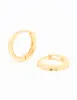 Gold Plated Sterling Silver Diamond Style Cut Huggie Earrings sold by lovisa