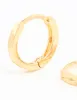 Gold Plated Sterling Silver Diamond Style Cut Huggie Earrings sold by lovisa