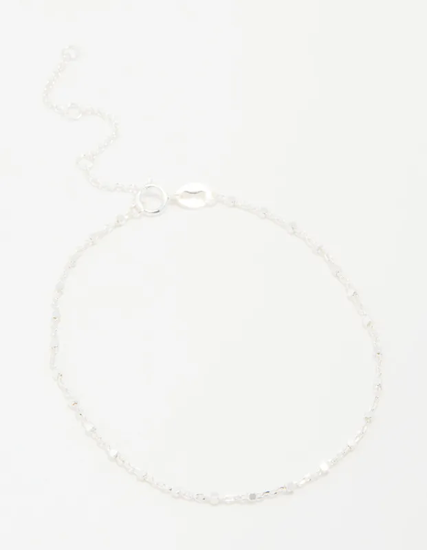 Sterling Silver Cube Chain Bracelet sold by lovisa