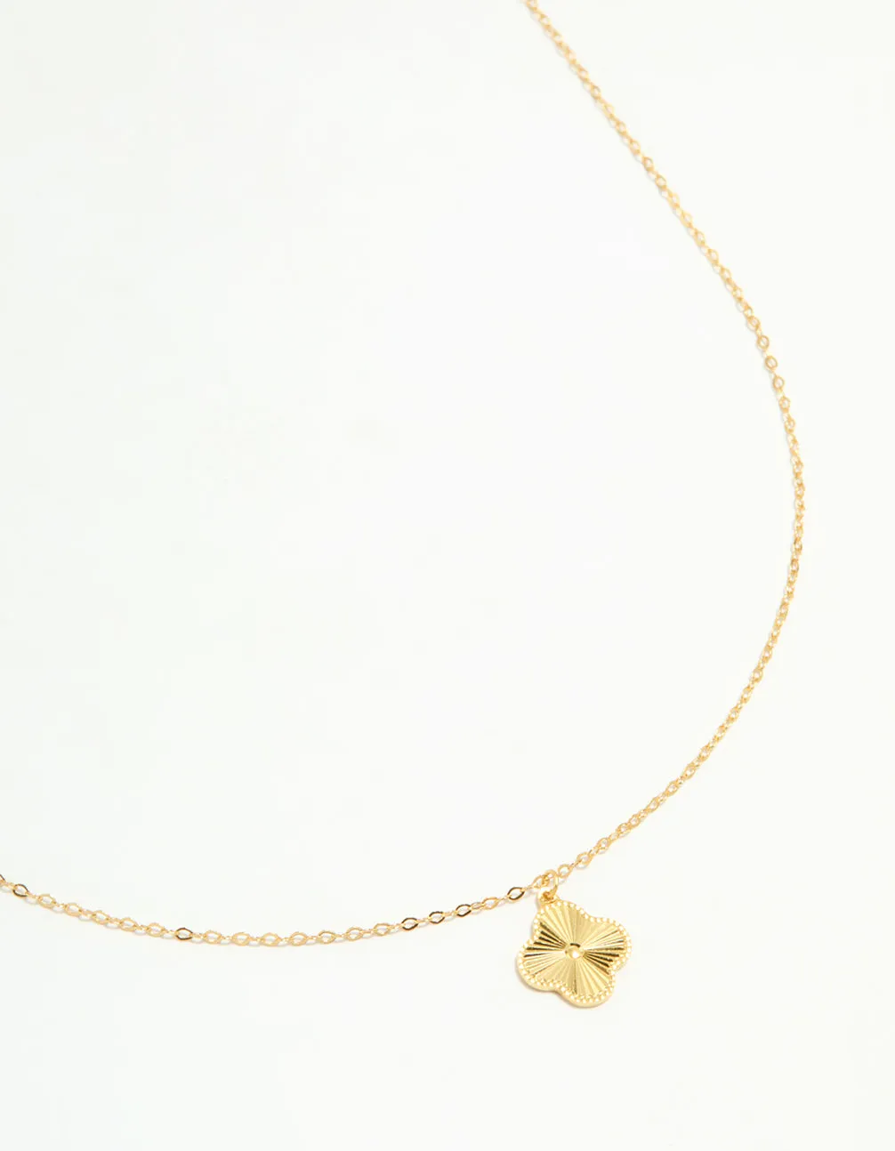 Gold Plated Sterling Silver Flower Necklace sold by lovisa