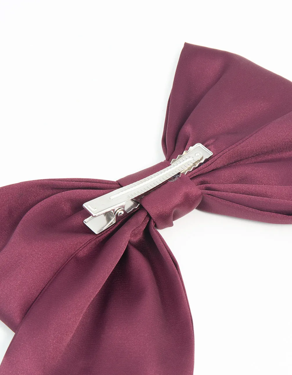 Burgundy Fabric Relaxed Medium Bow Clip sold by lovisa product image thumbnail 3