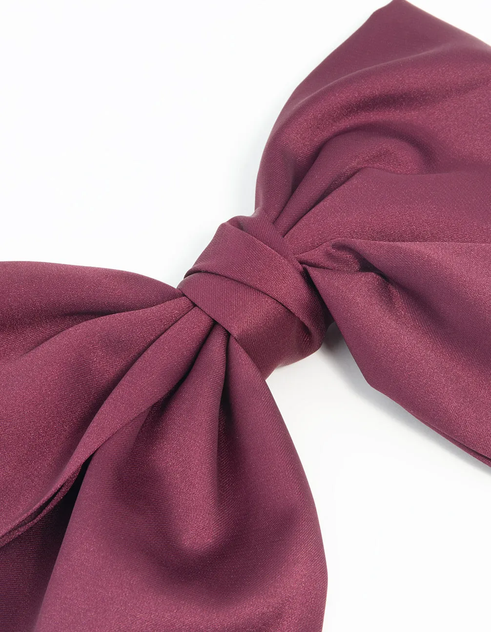 Burgundy Fabric Relaxed Medium Bow Clip sold by lovisa product image thumbnail 2