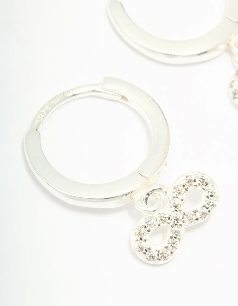 Sterling Silver Cubic Zirconia Infinity Huggie Earrings sold by lovisa product image thumbnail 2