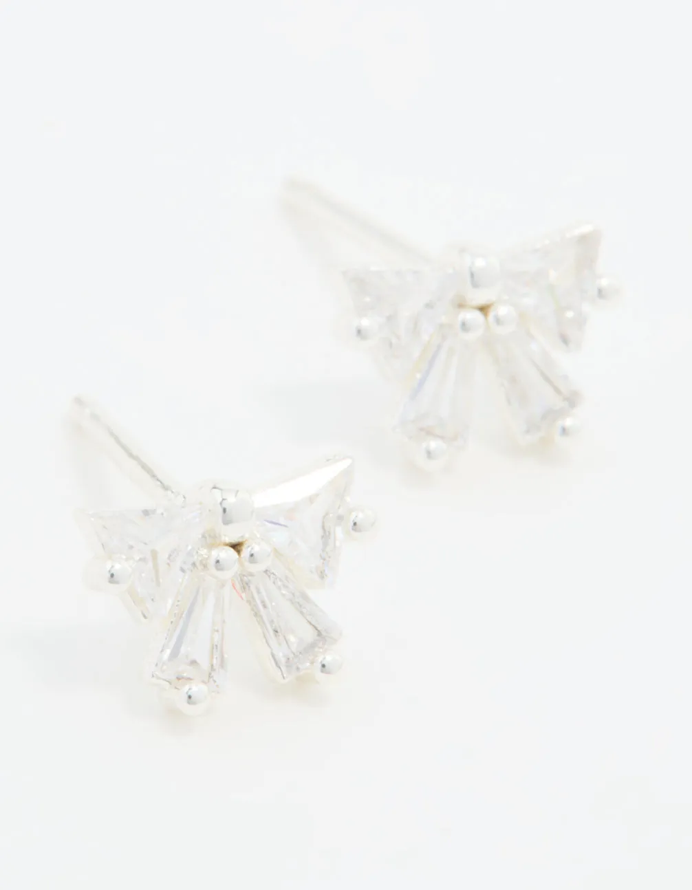 Sterling Silver Cubic Zirconia Bow Stud Earrings sold by lovisa