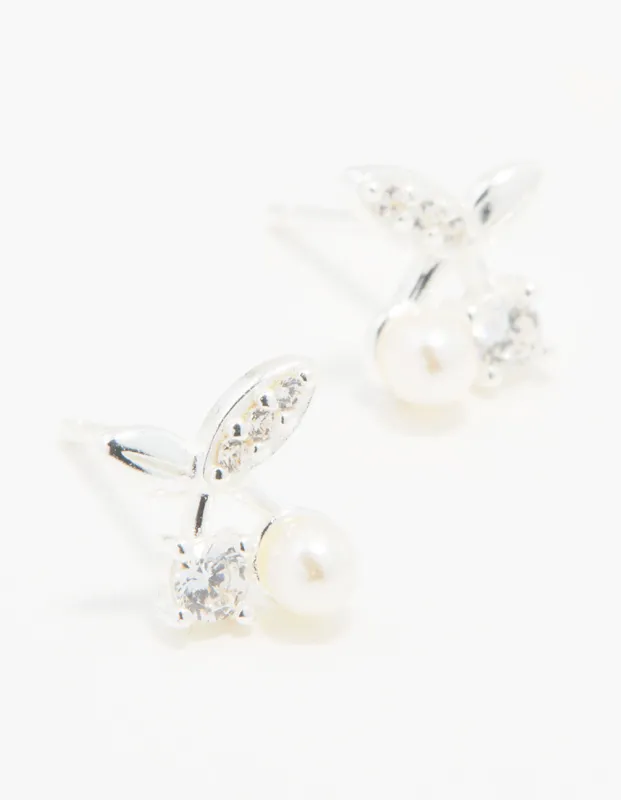 Sterling Silver Cubic Zirconia Cherry Stud Earrings sold by lovisa