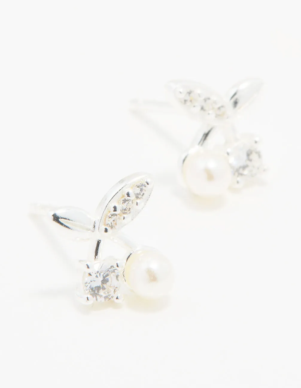 Sterling Silver Cubic Zirconia Cherry Stud Earrings sold by lovisa