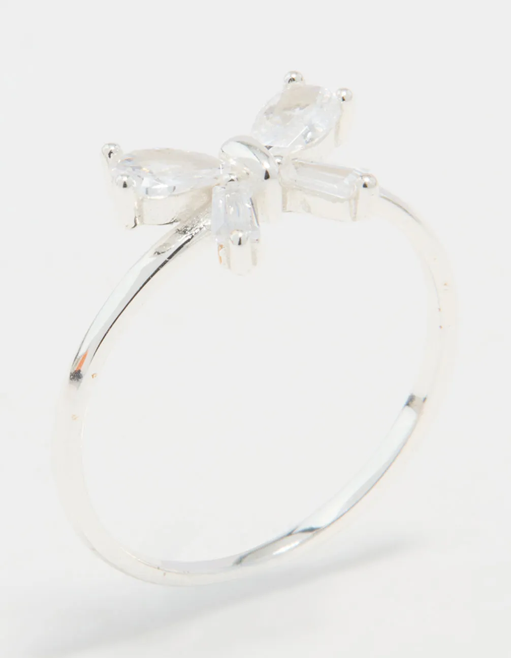 Sterling Silver Cubic Zirconia Bow Crystal Ring sold by lovisa product image thumbnail 2