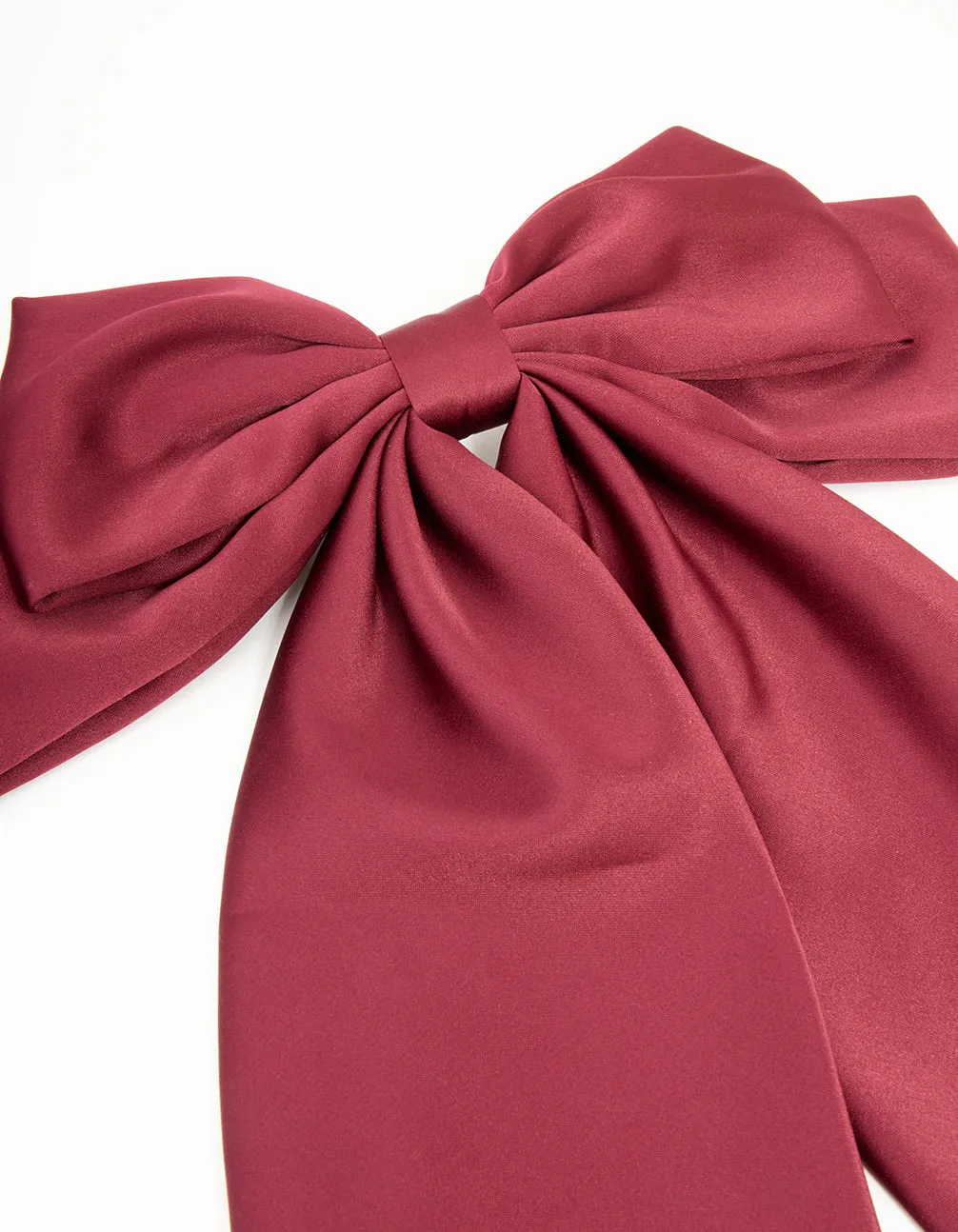 Burgundy Bow Drop Bow Hair Clip sold by lovisa product image thumbnail 2