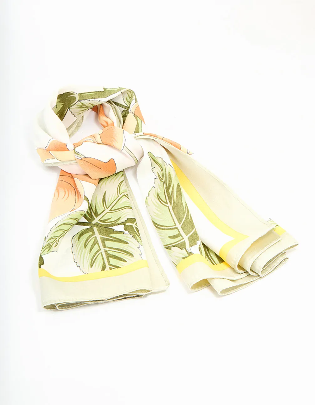 Fabric Large Floral Outline Scarf sold by lovisa