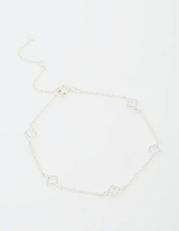 Sterling Silver Hollow Flower Bracelet sold by lovisa