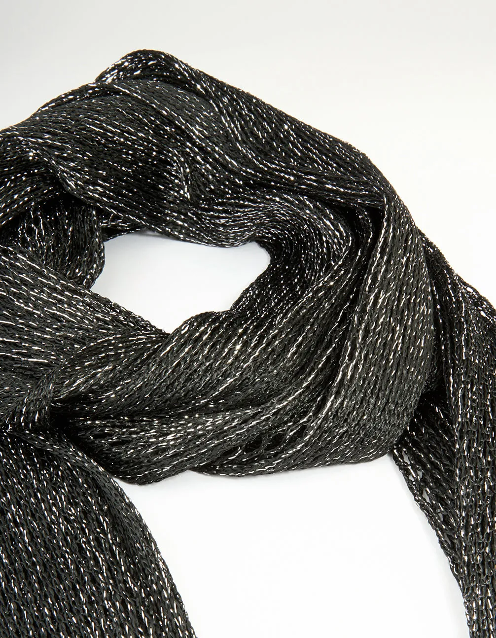 Black Glitter Fabric Draped Scarf sold by lovisa product image thumbnail 2