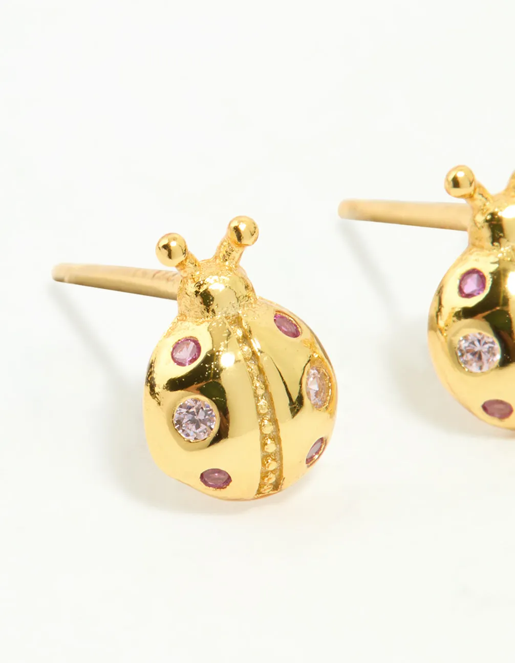 Gold Plated Sterling Silver Ladybug Stud Earrings sold by lovisa product image thumbnail 2
