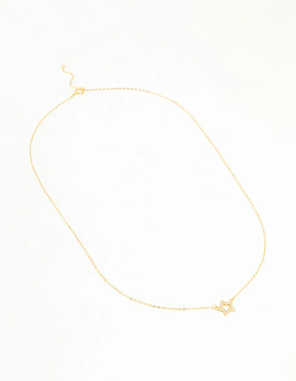 Gold Plated Sterling Silver Cubic Zirconia Pavé Star Necklace sold by lovisa product image thumbnail 2