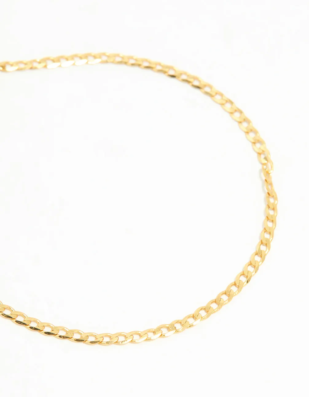 Gold Plated Sterling Silver Curb Chain Mini Bracelet sold by lovisa product image thumbnail 2