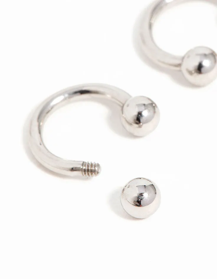 Titanium Open Hoop Earrings 2-Pack sold by lovisa product image thumbnail 4