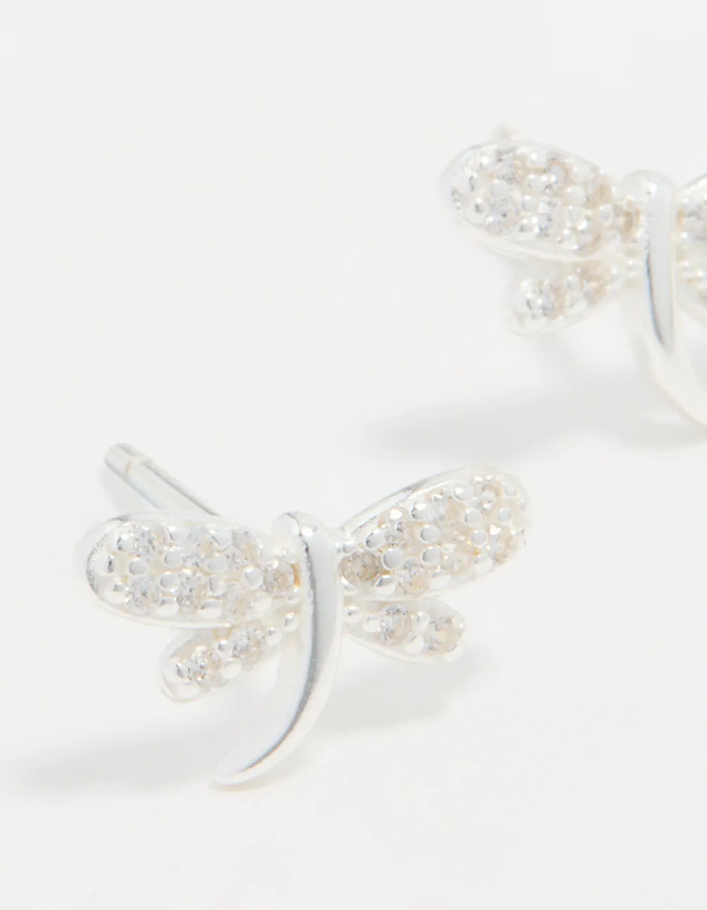 Sterling Silver Cubic Zirconia Dragonfly Stud Earrings sold by lovisa product image thumbnail 2