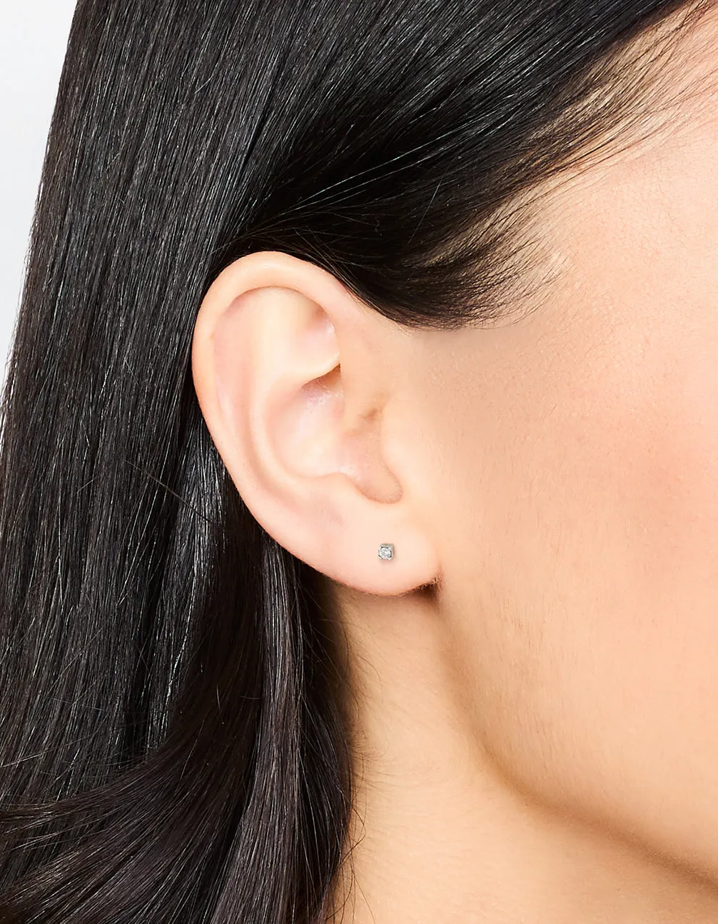 Titanium Cubic Zirconia Half Carat Flat Back Studs 2-Pack sold by lovisa product image thumbnail 2