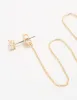 Gold Cubic Zirconia Threader Drop Earrings sold by lovisa