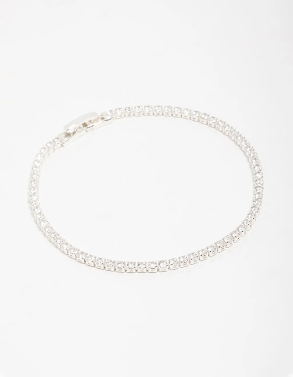 Silver Cubic Zirconia Mini Tennis Bracelet sold by lovisa