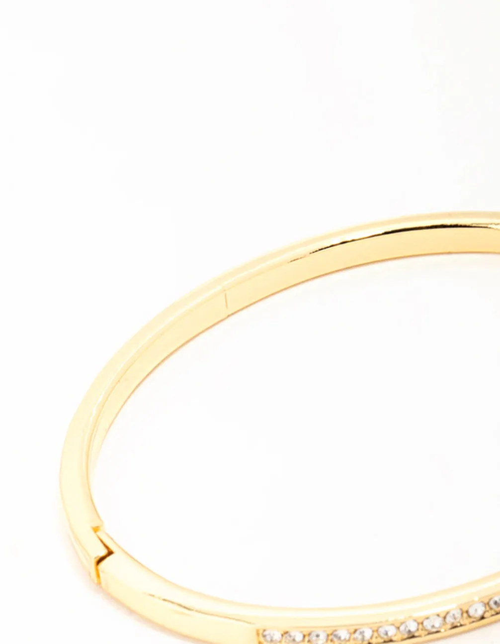 Gold Diamante Hinged Bangle sold by lovisa product image thumbnail 3