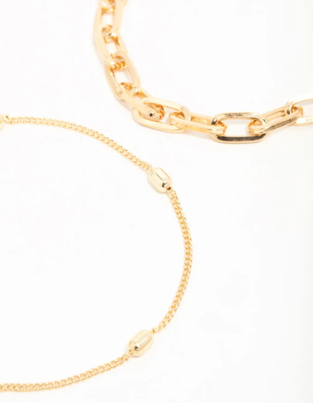 Gold Paperclip Bracelets 2-Pack sold by lovisa product image thumbnail 2