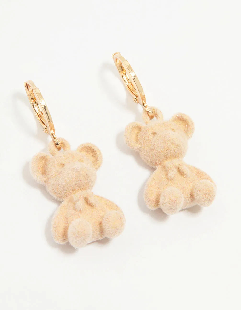 Gold Bear Huggie Drop Earrings sold by lovisa