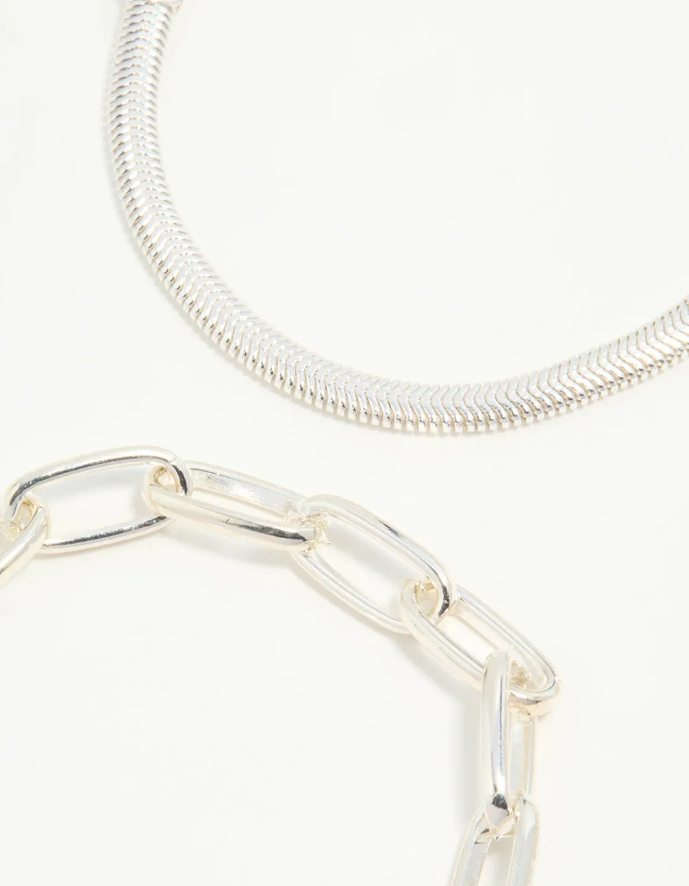 Silver Mixed Chains Bracelet 3-Pack sold by lovisa product image thumbnail 2