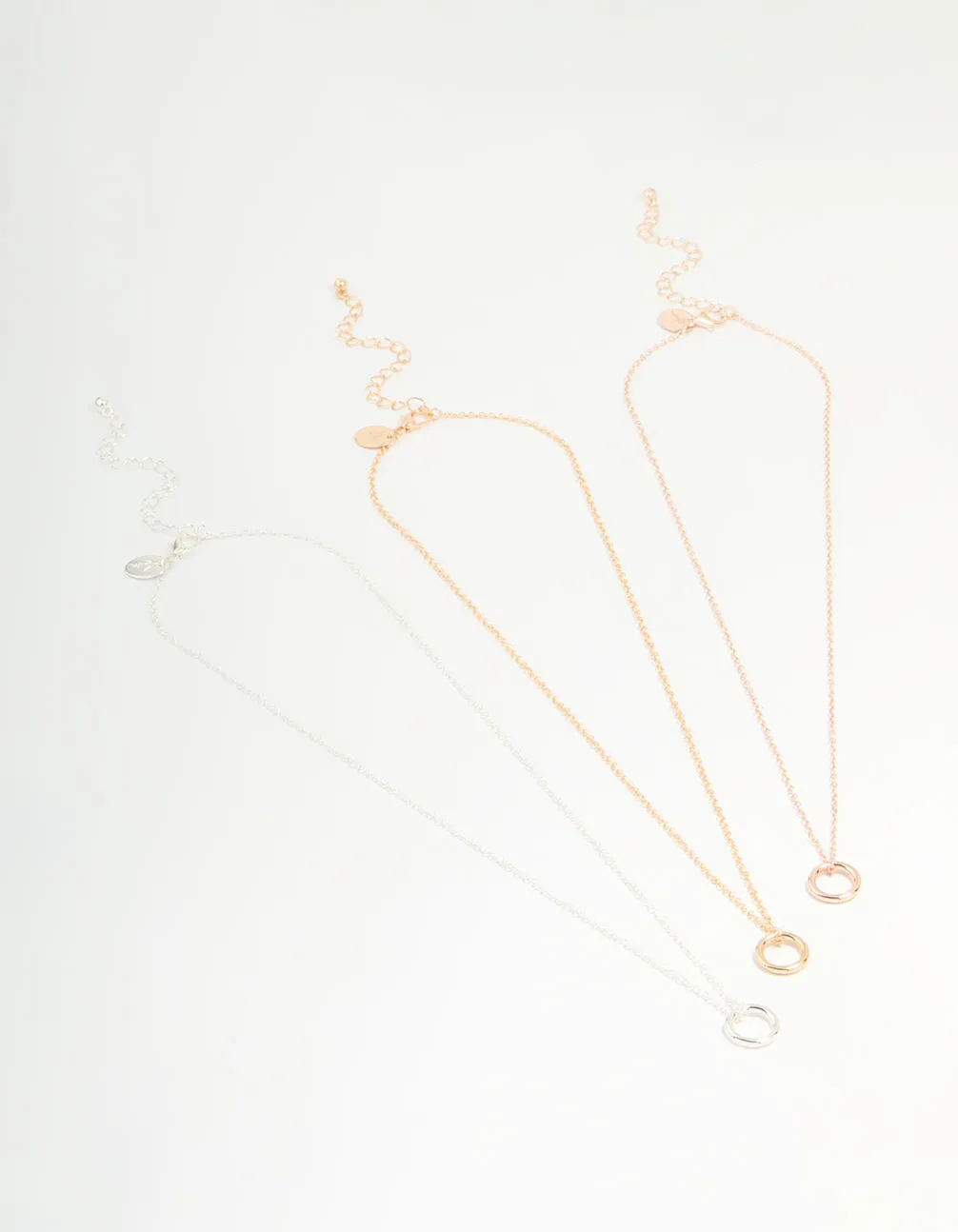 Mixed Metal Circle Pendant Necklaces 3-Pack sold by lovisa product image thumbnail 2