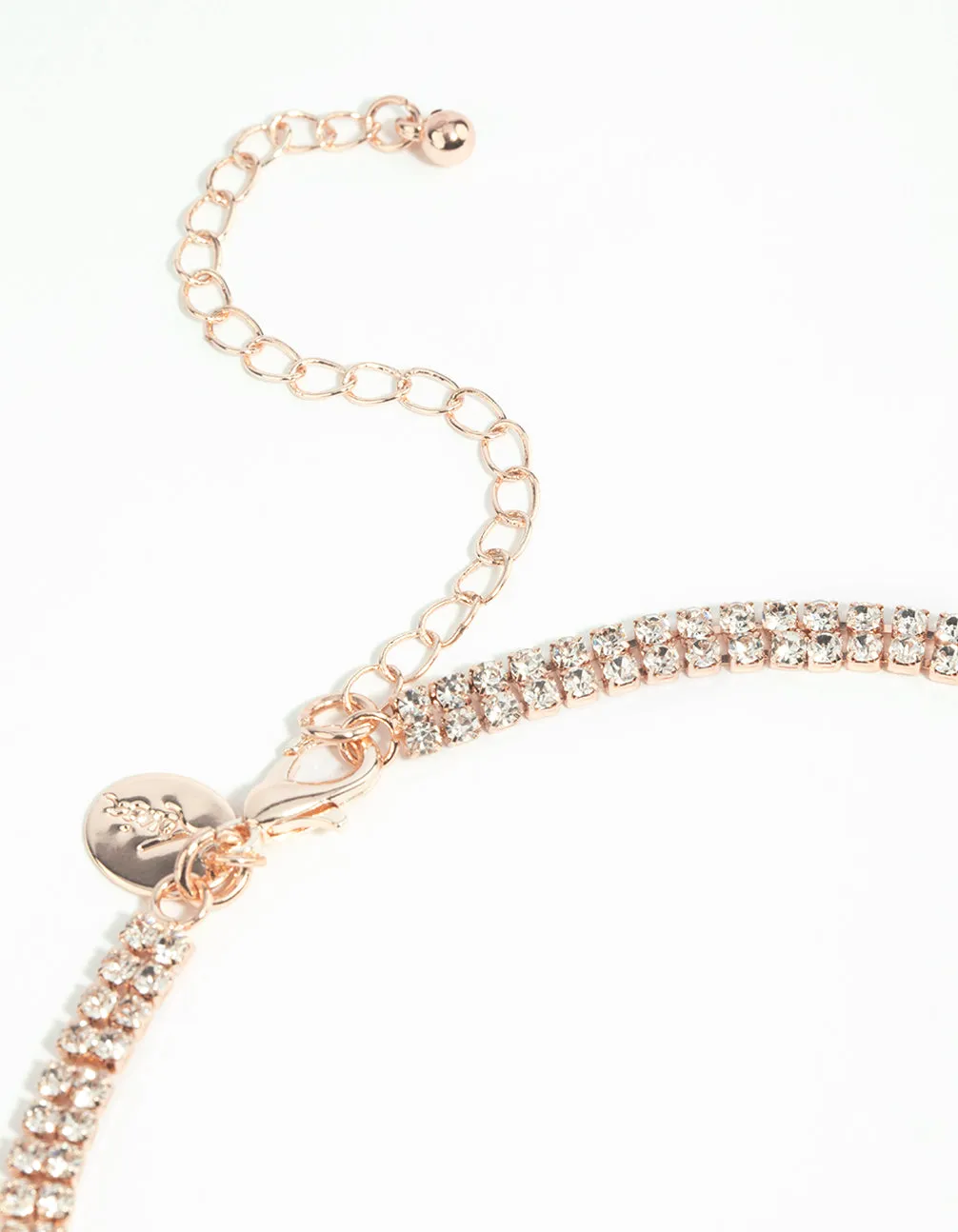 Rose Gold Teardrop Diamante Necklace & Earrings Set sold by lovisa product image thumbnail 4