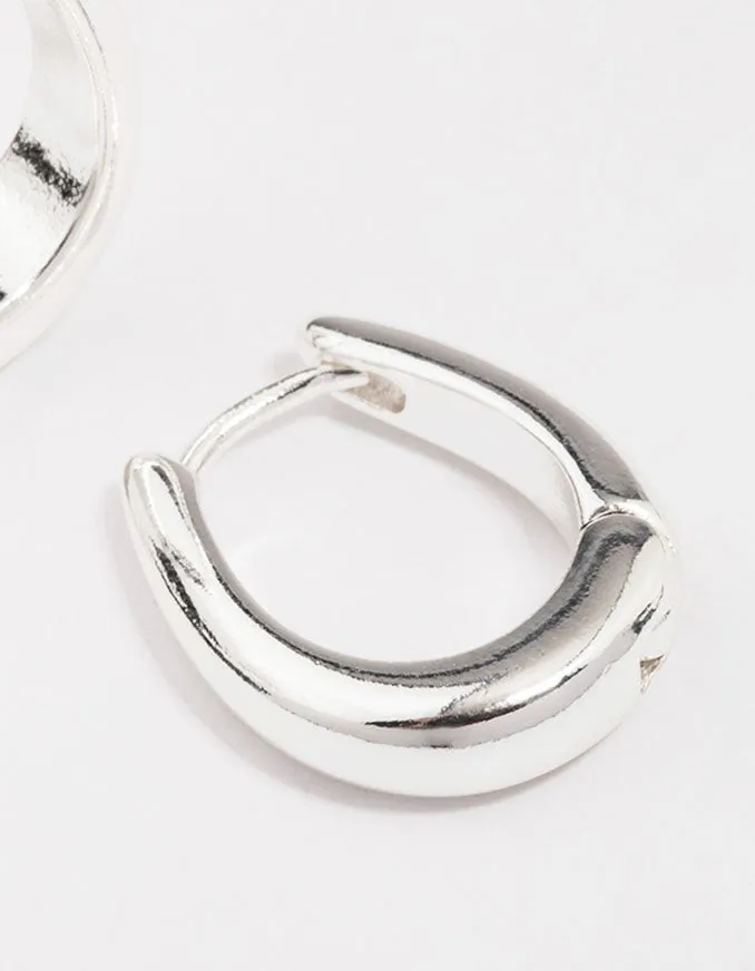 Silver Plated Gradual Small Huggie Hoop Earrings sold by lovisa product image thumbnail 2