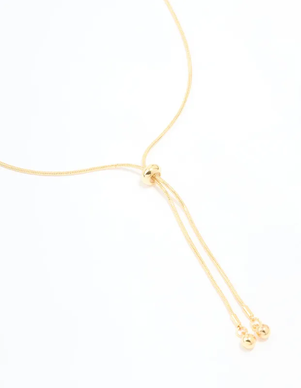 Gold Plated Adjustable Toggle Y-Necklace sold by lovisa