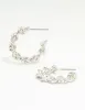 Silver Medium Twisted Hoop Earrings sold by lovisa
