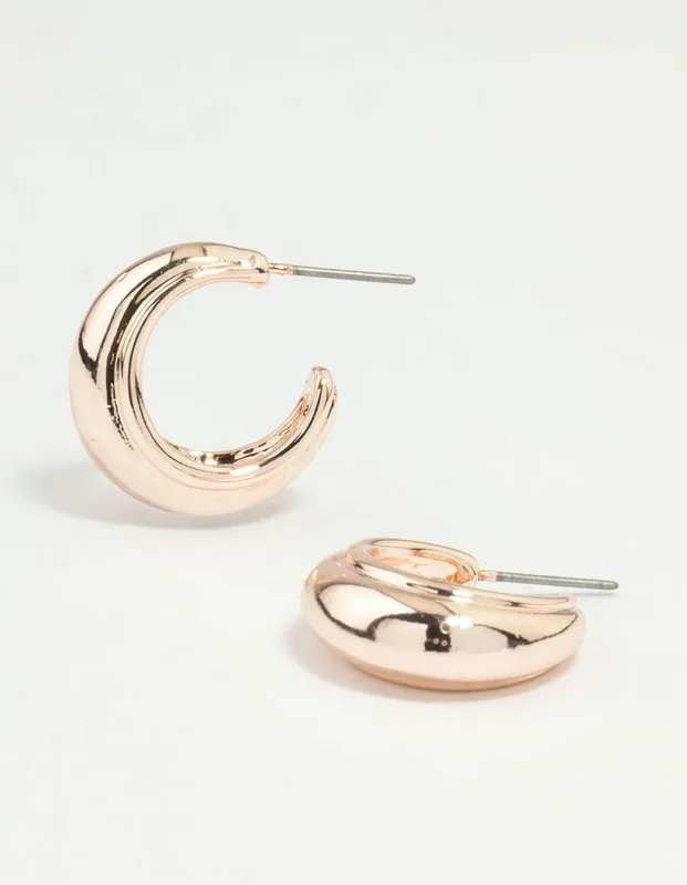 Rose Gold Bubble Hoop Earrings sold by lovisa
