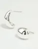 Silver Chubby Huggie Earrings sold by lovisa