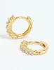 Gold Plated Cubic Zirconia Thin Huggie Earrings sold by lovisa