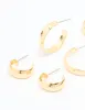 Gold Plated Smooth Hoop Earrings 3-Pack sold by lovisa
