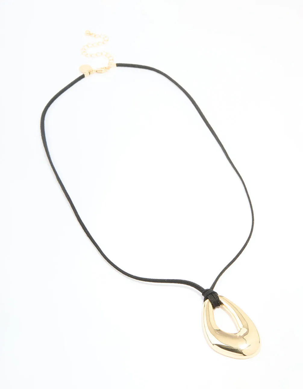 Gold Plated Cord Open Oval Long Necklace sold by lovisa product image thumbnail 2