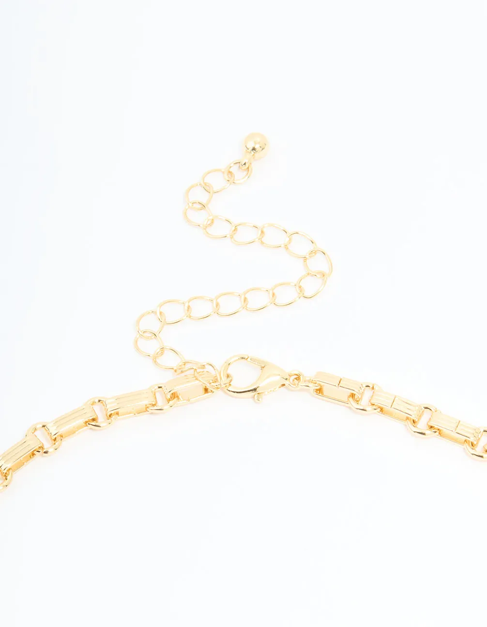 Gold Plated Diamante T-Bar Chain Necklace sold by lovisa product image thumbnail 3