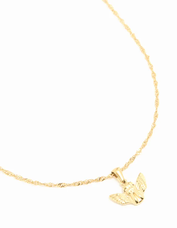 Waterproof Gold Plated Stainless Steel Short Bee Charm Necklace sold by lovisa