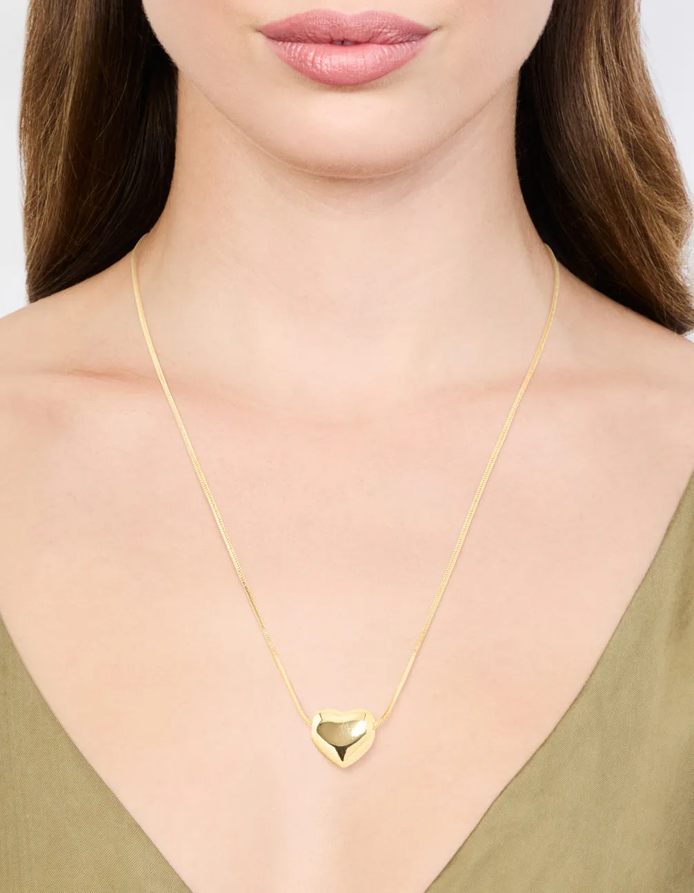 Gold Plated Heart Pendant Necklace sold by lovisa product image thumbnail 2