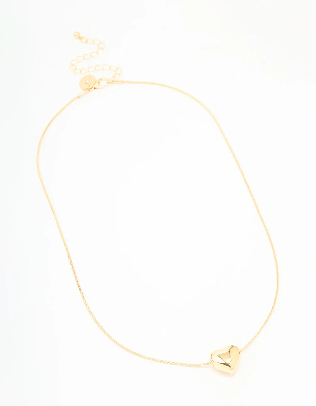 Gold Plated Heart Pendant Necklace sold by lovisa product image thumbnail 4