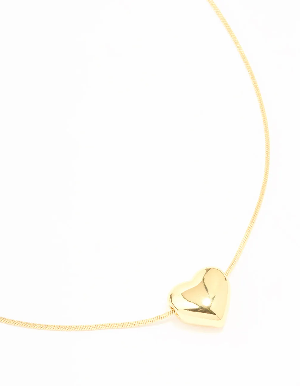 Gold Plated Heart Pendant Necklace sold by lovisa
