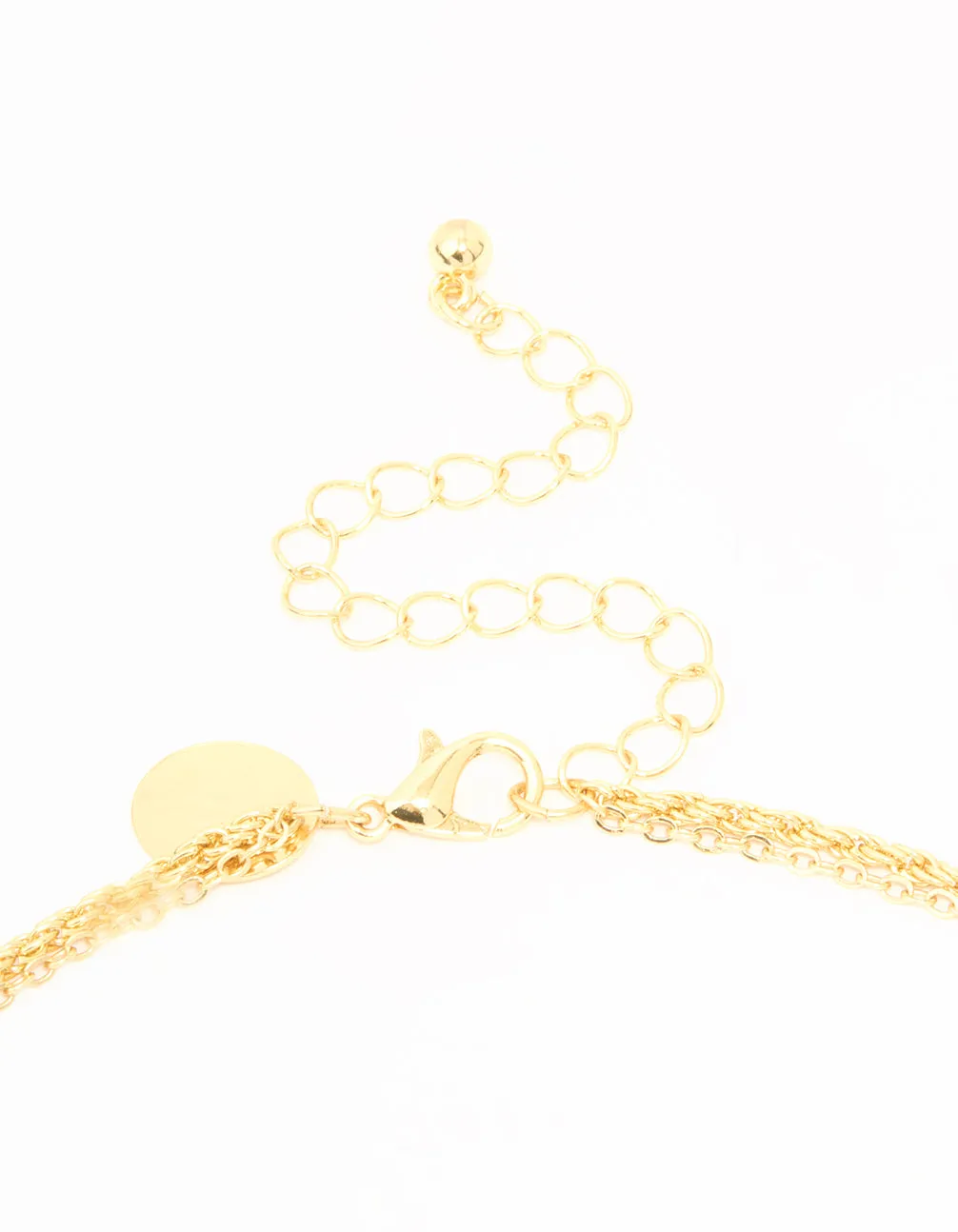 Gold Plated Organic Oval Layered Necklace sold by lovisa product image thumbnail 3