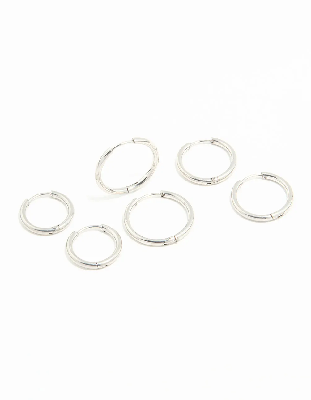 Waterproof Stainless Steel Thin Hoop Earrings 3-Pack sold by lovisa