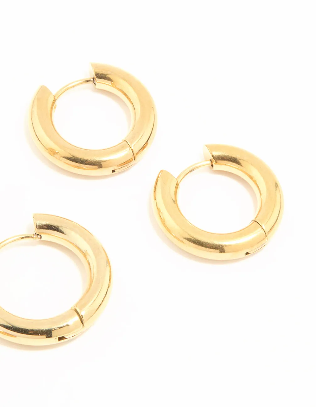 Waterproof Gold Plated Stainless Steel Thick Earrings 3-Pack sold by lovisa product image thumbnail 3