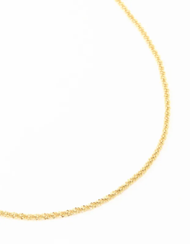 Waterproof Gold Plated Stainless Steel Twisted Short Chain Necklace sold by lovisa
