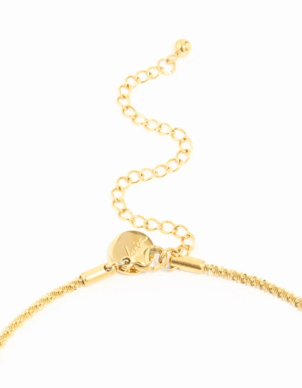 Waterproof Gold Plated Stainless Steel Twisted Short Chain Necklace sold by lovisa product image thumbnail 5